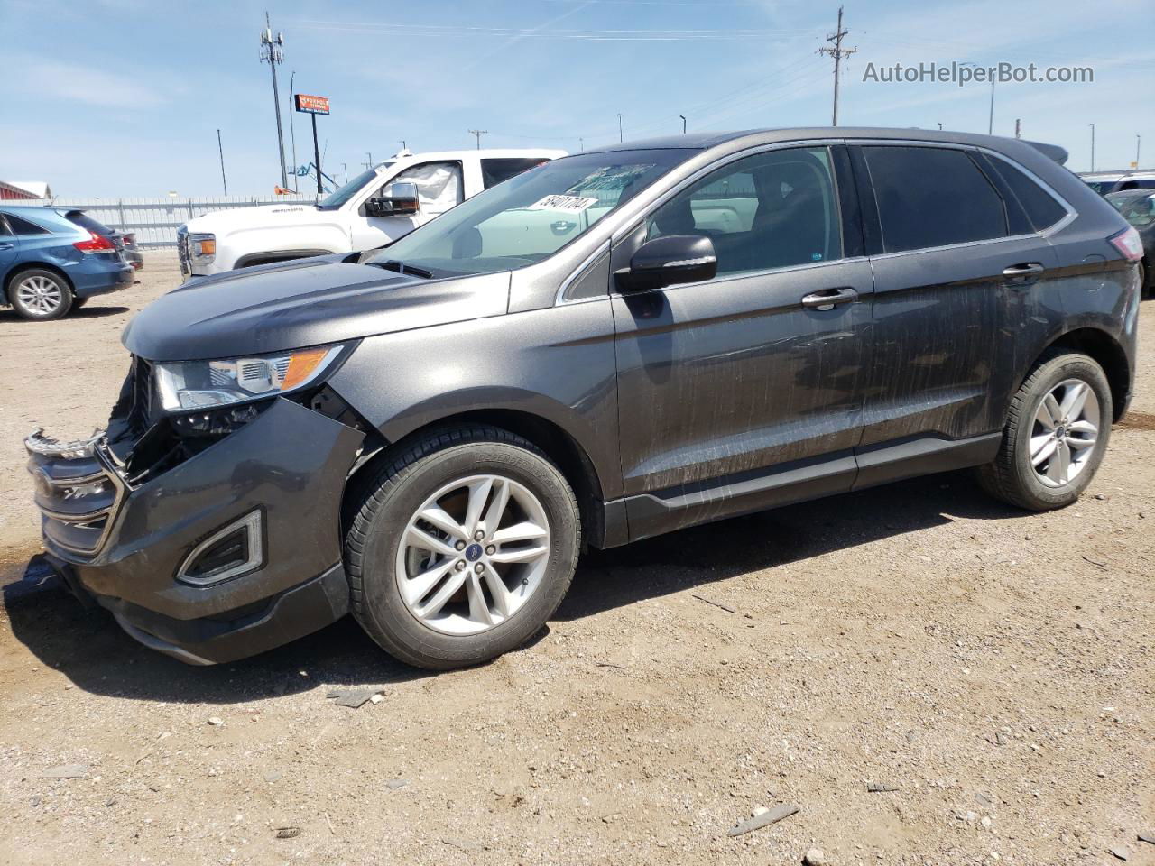 2017 Ford Edge Sel Gray vin: 2FMPK4J94HBC52935