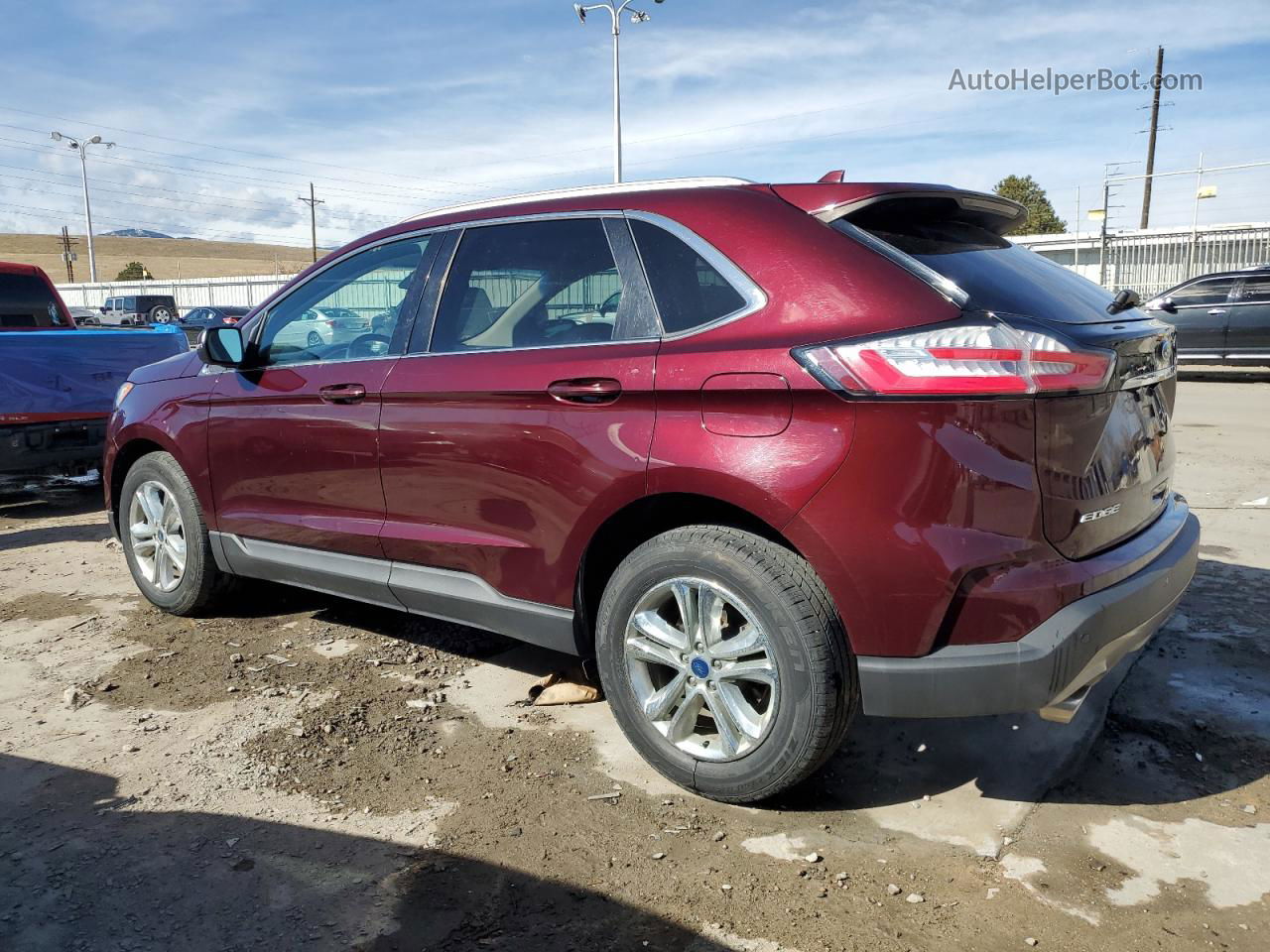 2019 Ford Edge Sel Red vin: 2FMPK4J94KBC19277