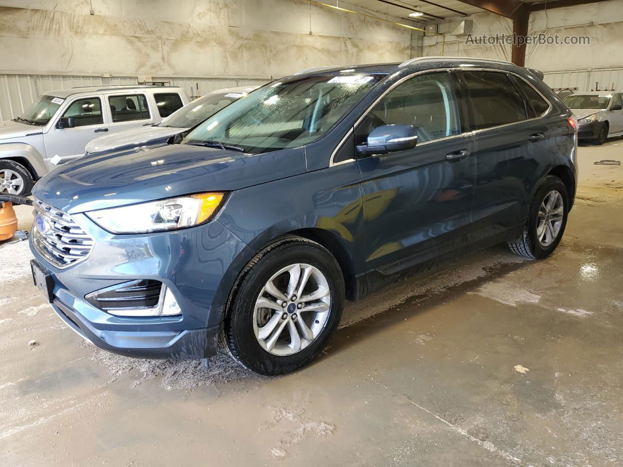 2019 Ford Edge Sel Blue vin: 2FMPK4J94KBC22275