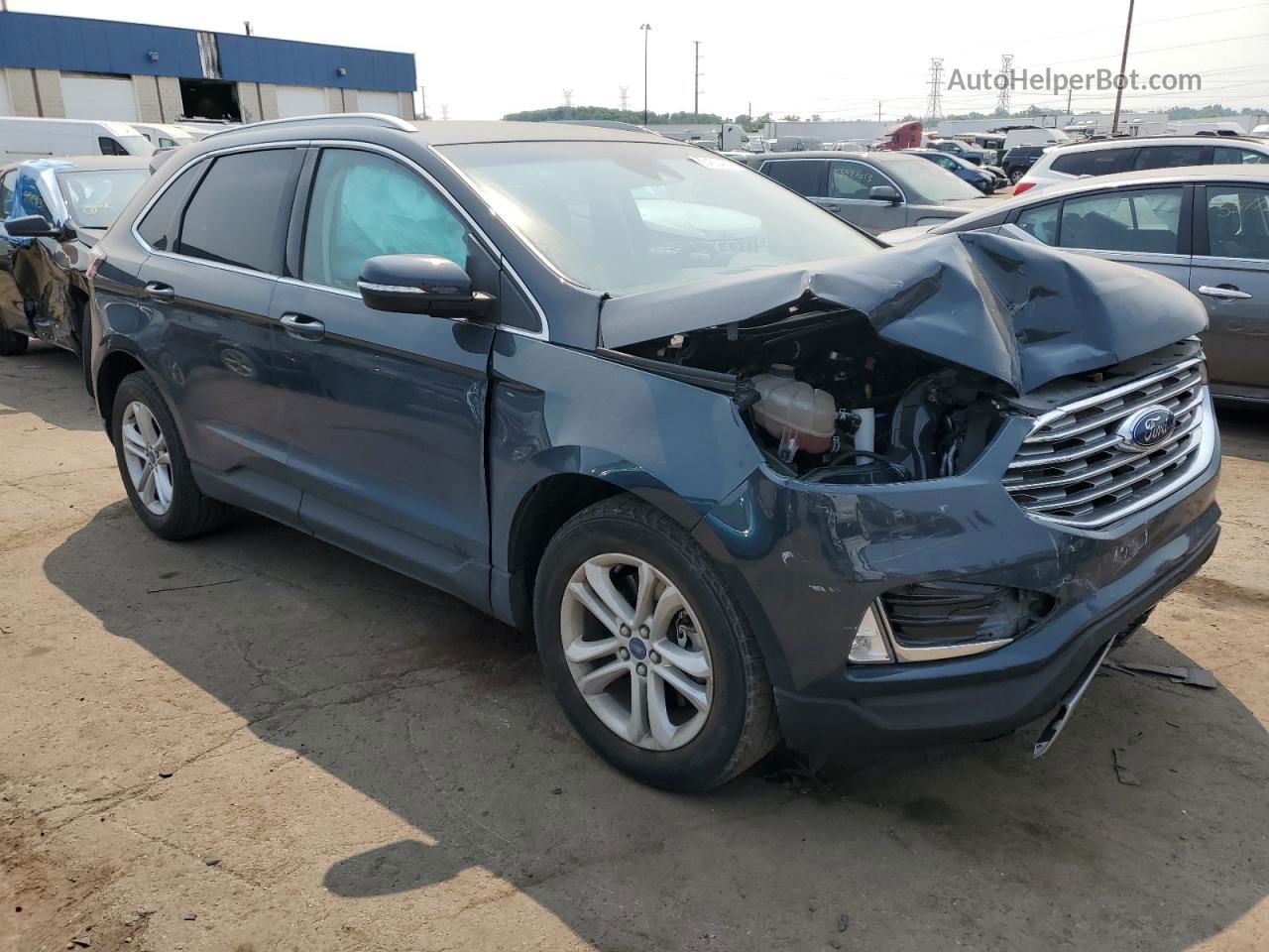 2019 Ford Edge Sel Blue vin: 2FMPK4J94KBC26567