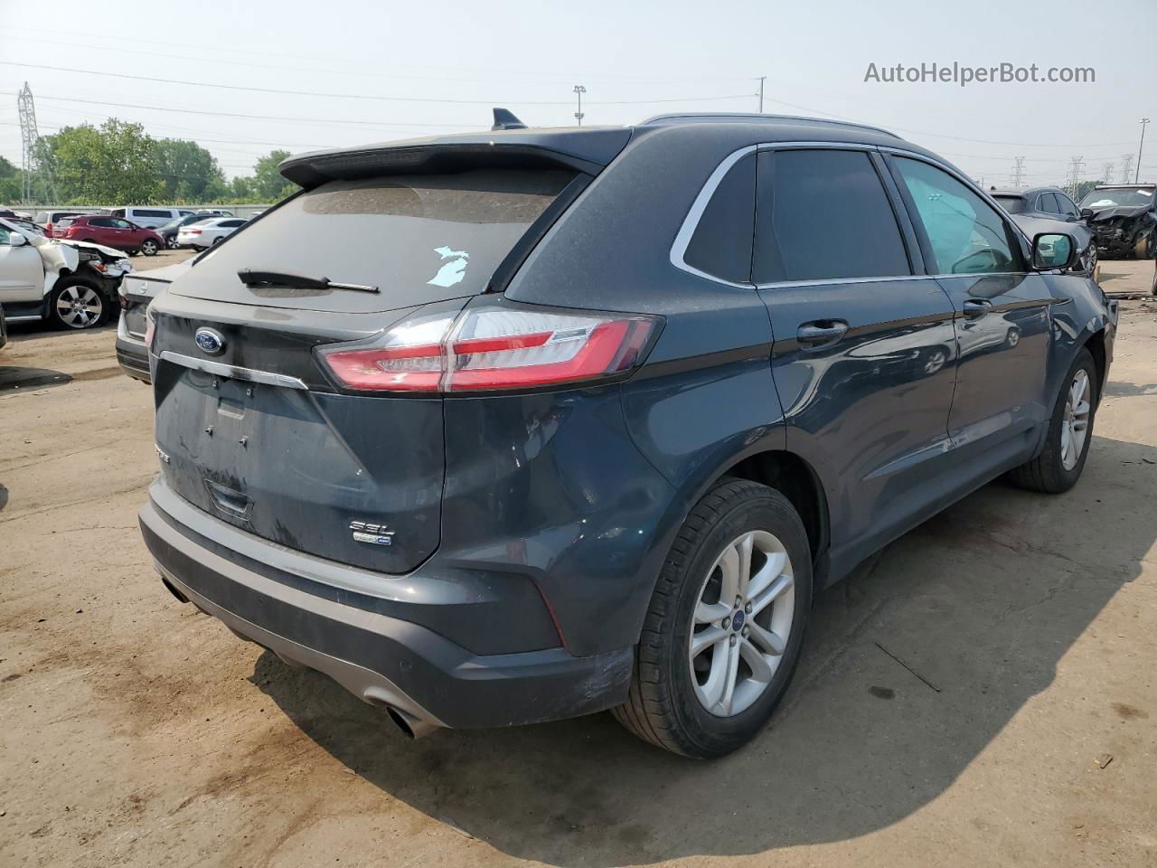 2019 Ford Edge Sel Blue vin: 2FMPK4J94KBC26567