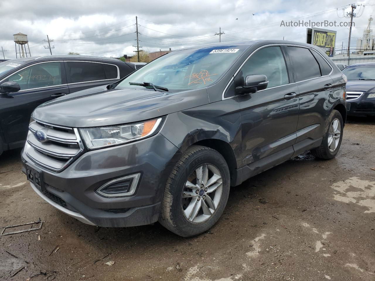 2016 Ford Edge Sel Gray vin: 2FMPK4J95GBB65849