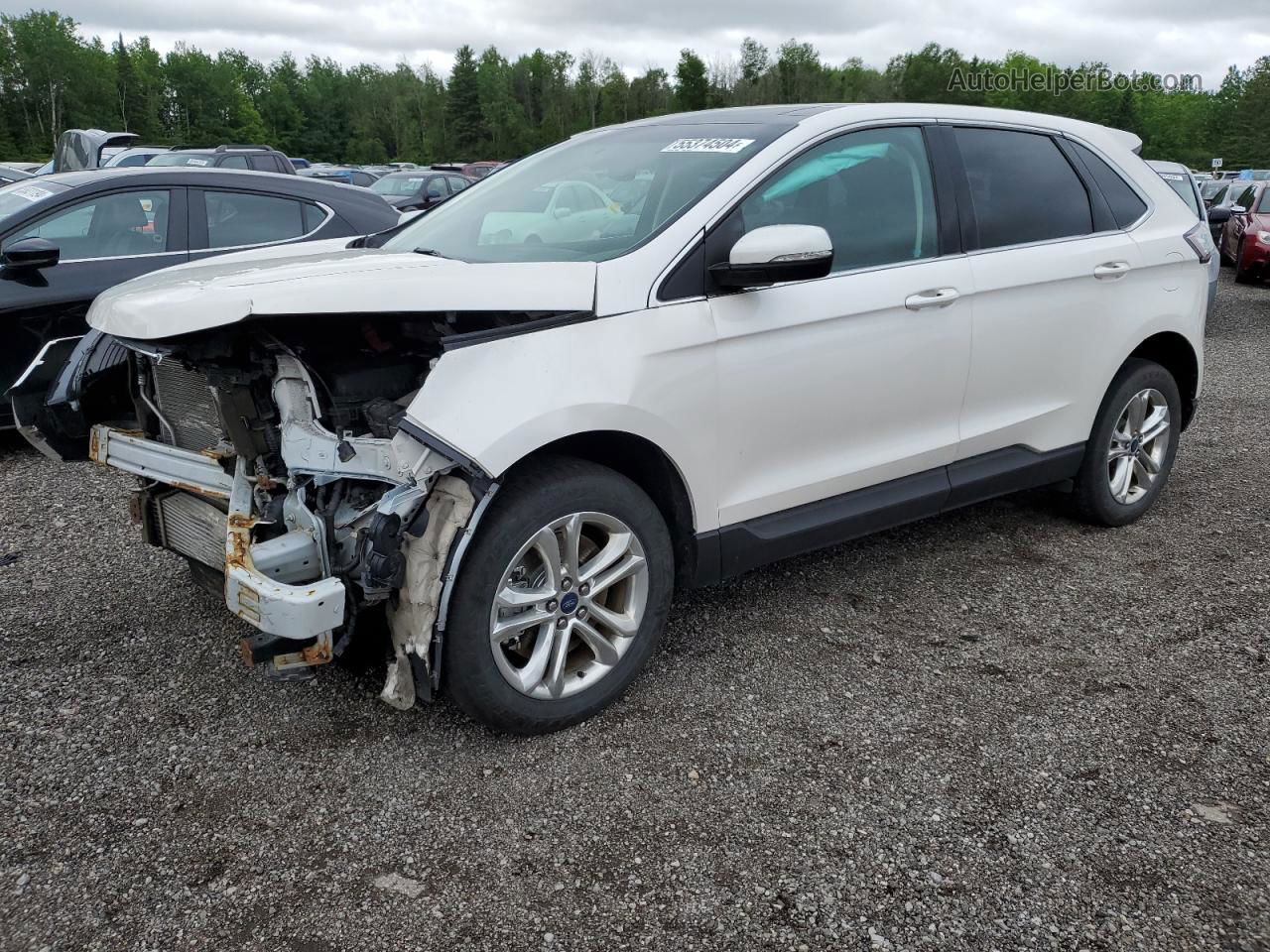 2017 Ford Edge Sel Белый vin: 2FMPK4J95HBB17706