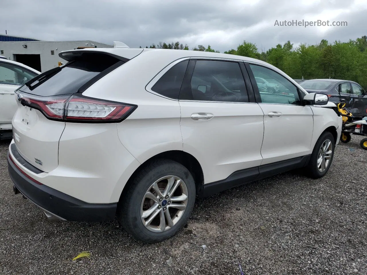 2017 Ford Edge Sel Белый vin: 2FMPK4J95HBB17706