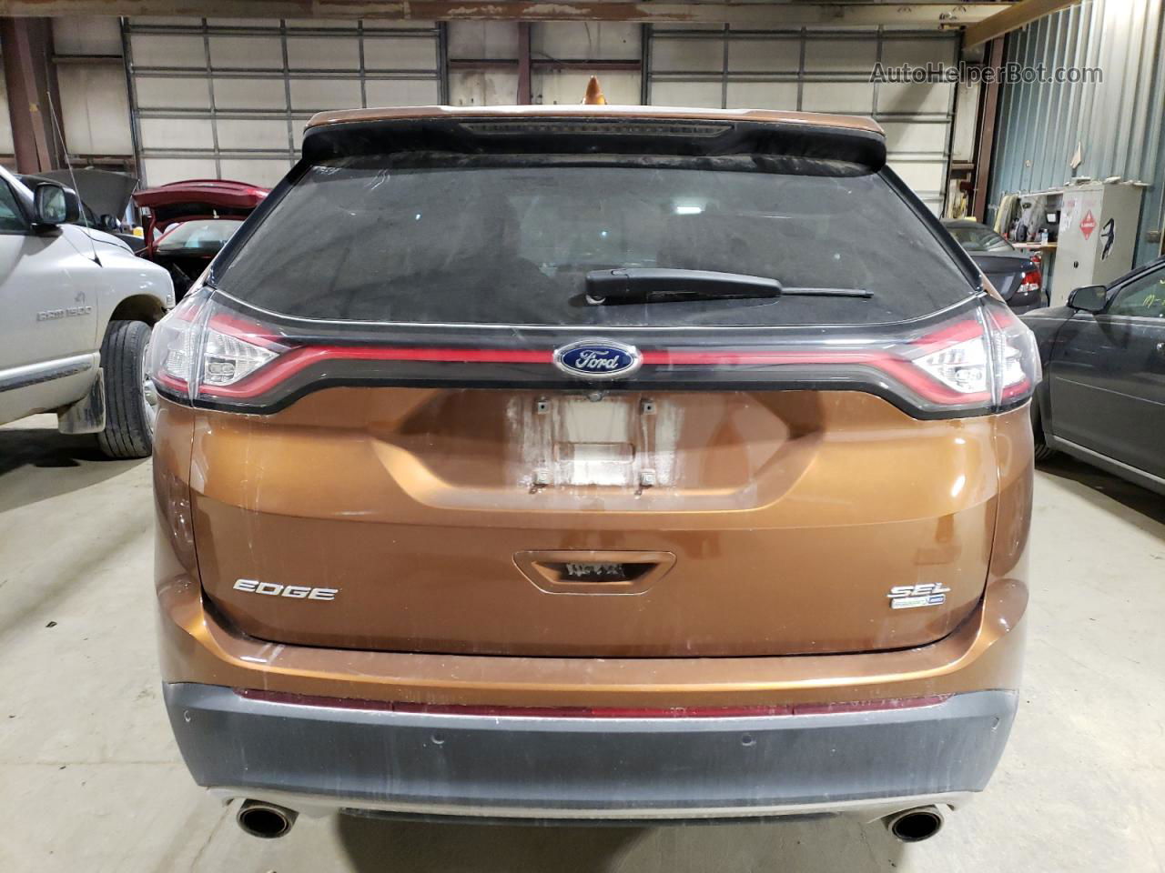 2017 Ford Edge Sel Brown vin: 2FMPK4J95HBB31136