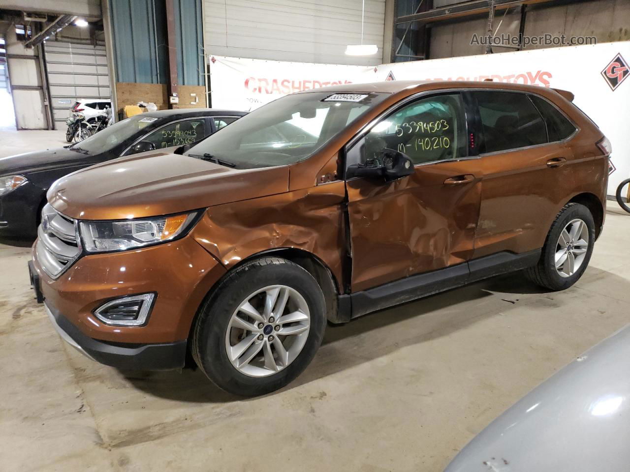 2017 Ford Edge Sel Коричневый vin: 2FMPK4J95HBB31136