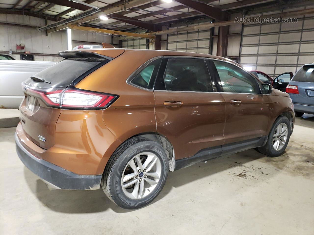 2017 Ford Edge Sel Коричневый vin: 2FMPK4J95HBB31136