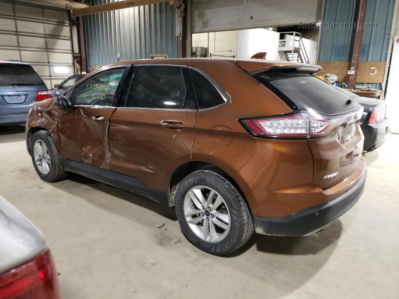 2017 Ford Edge Sel Brown vin: 2FMPK4J95HBB31136