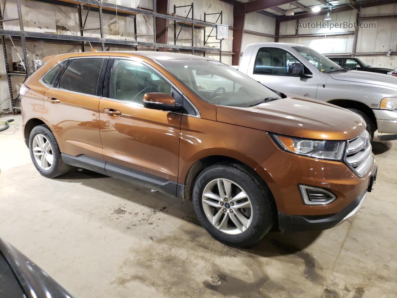 2017 Ford Edge Sel Brown vin: 2FMPK4J95HBB31136