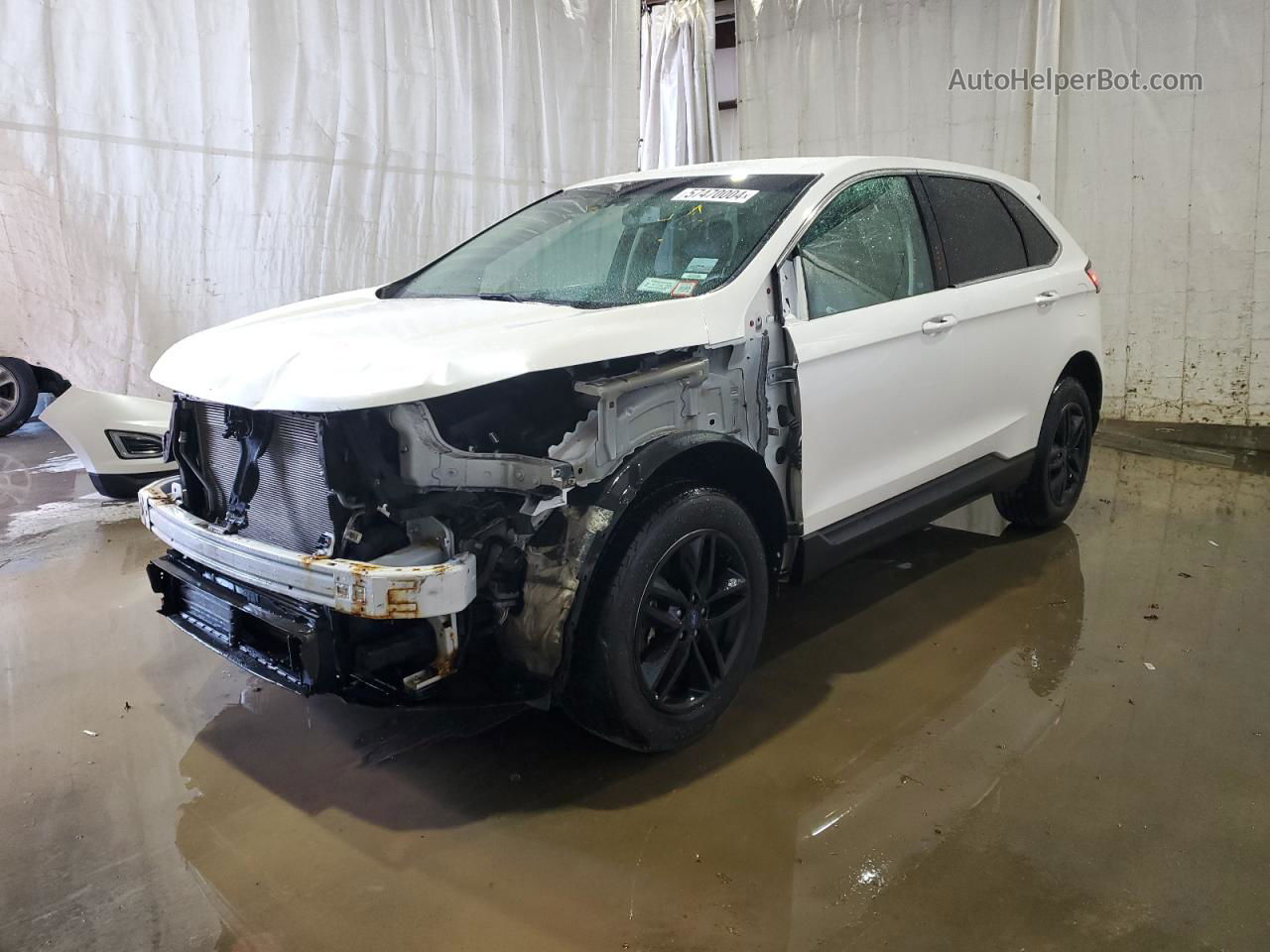 2017 Ford Edge Sel White vin: 2FMPK4J95HBC61126