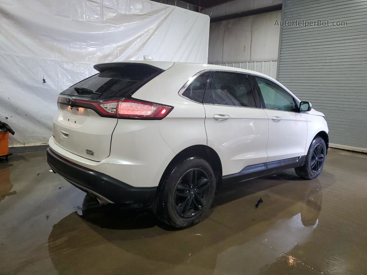 2017 Ford Edge Sel White vin: 2FMPK4J95HBC61126