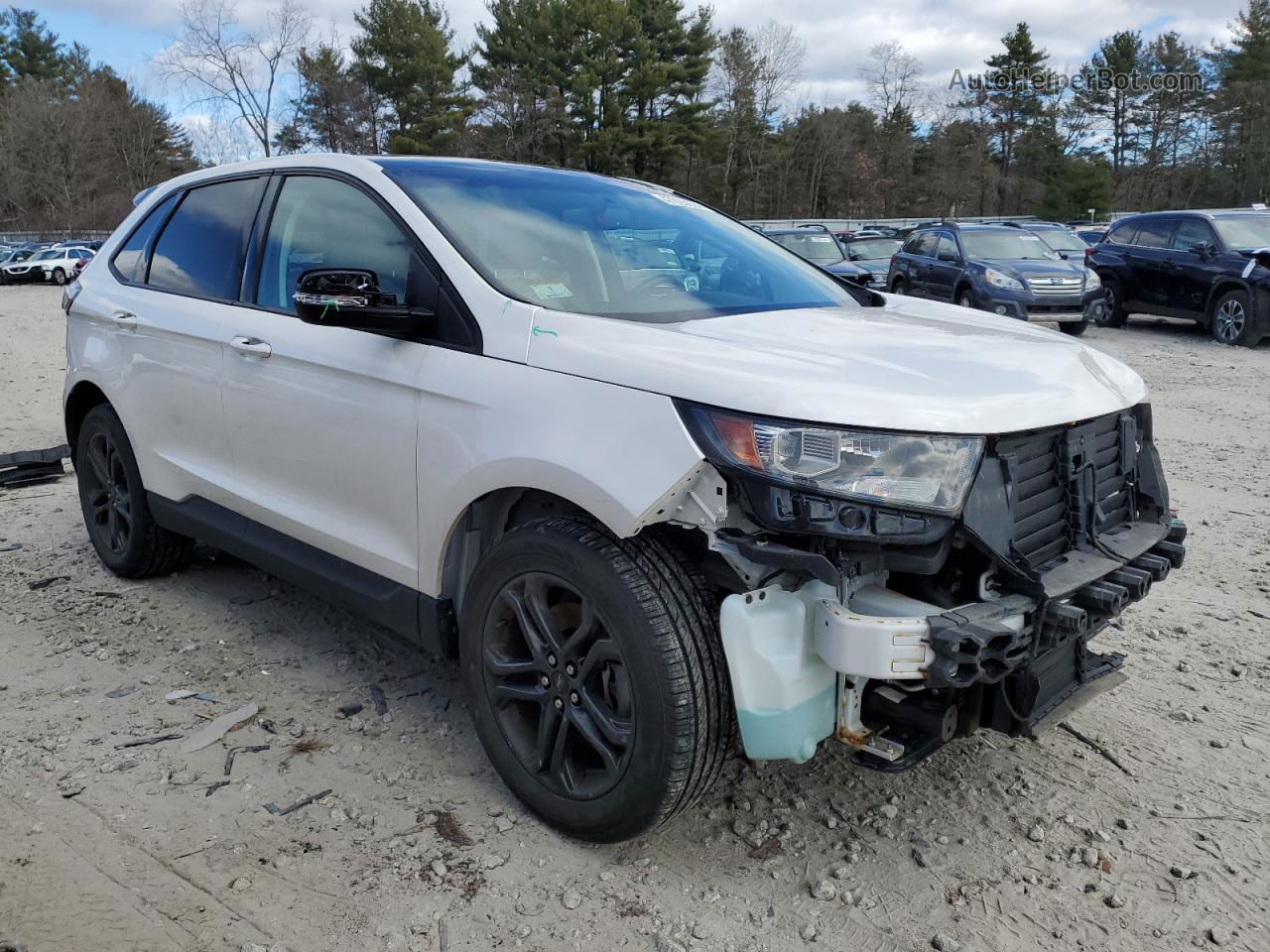 2018 Ford Edge Sel White vin: 2FMPK4J95JBC29704