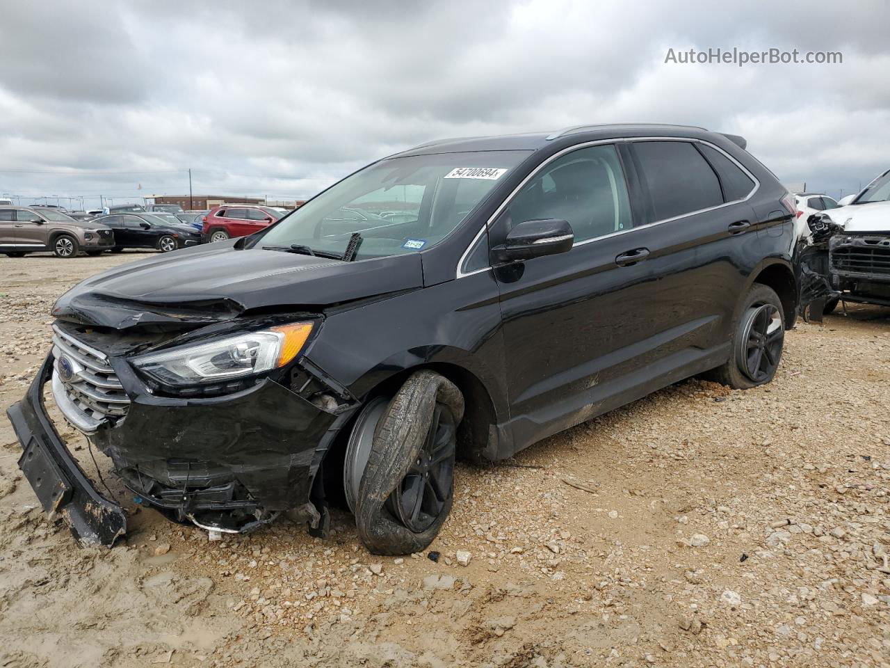 2019 Ford Edge Sel Black vin: 2FMPK4J95KBB48073