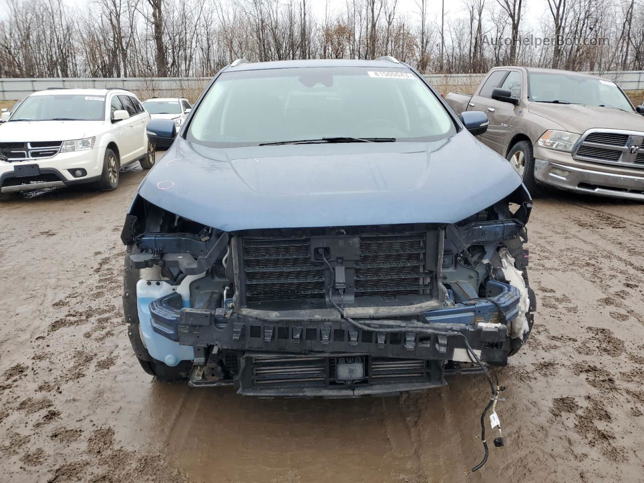 2019 Ford Edge Sel Синий vin: 2FMPK4J95KBC34922