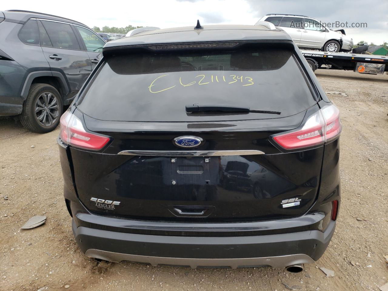 2019 Ford Edge Sel Black vin: 2FMPK4J95KBC40719