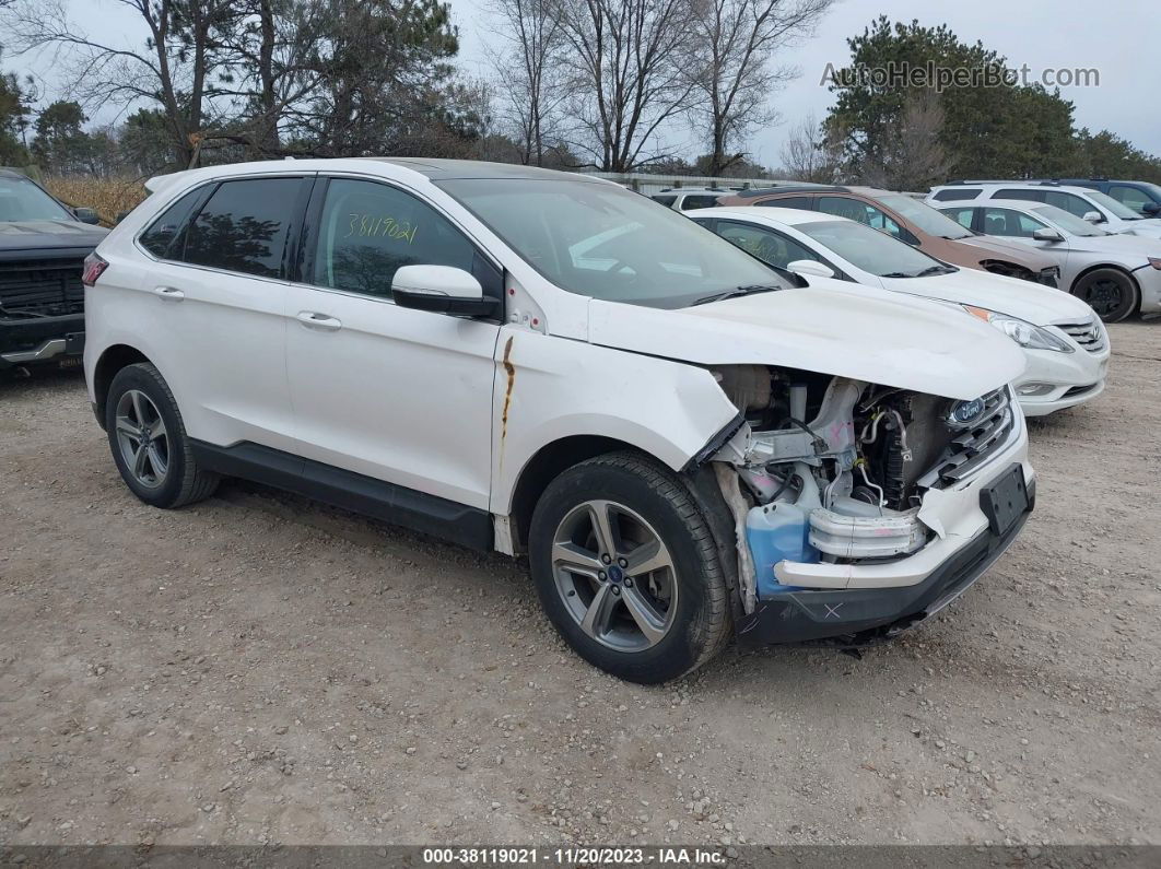 2019 Ford Edge Sel White vin: 2FMPK4J95KBC48237