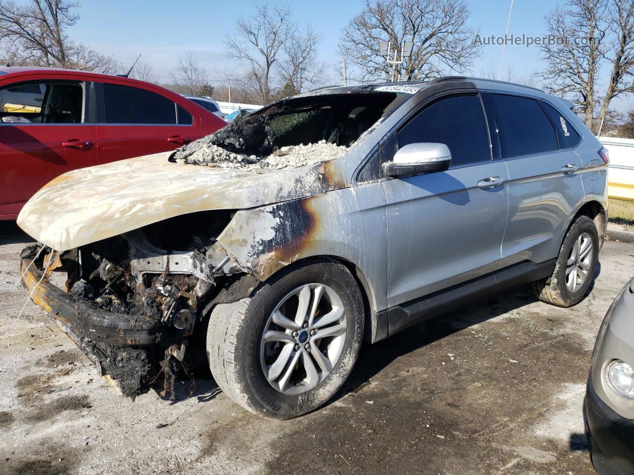 2019 Ford Edge Sel Silver vin: 2FMPK4J95KBC60288