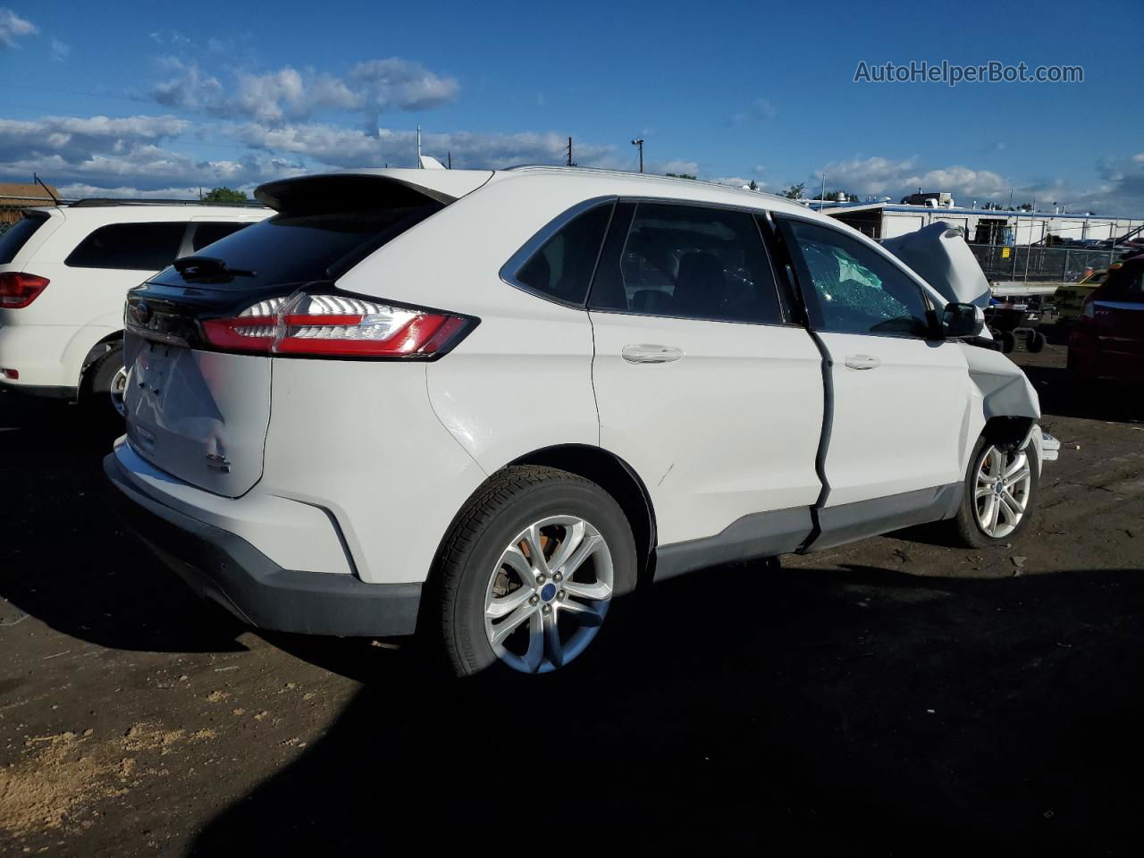 2020 Ford Edge Sel White vin: 2FMPK4J95LBA29859