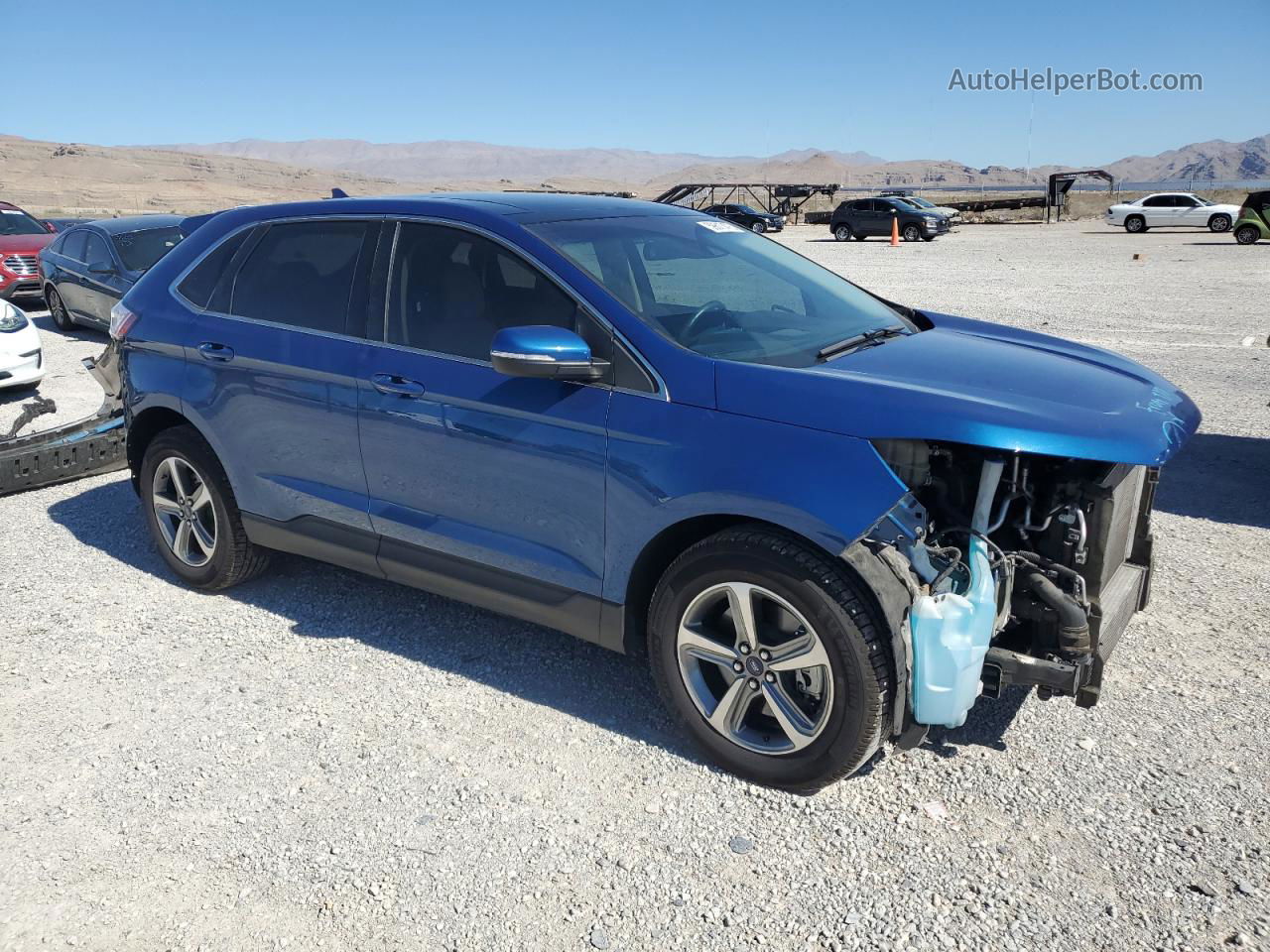 2020 Ford Edge Sel Синий vin: 2FMPK4J95LBA48752