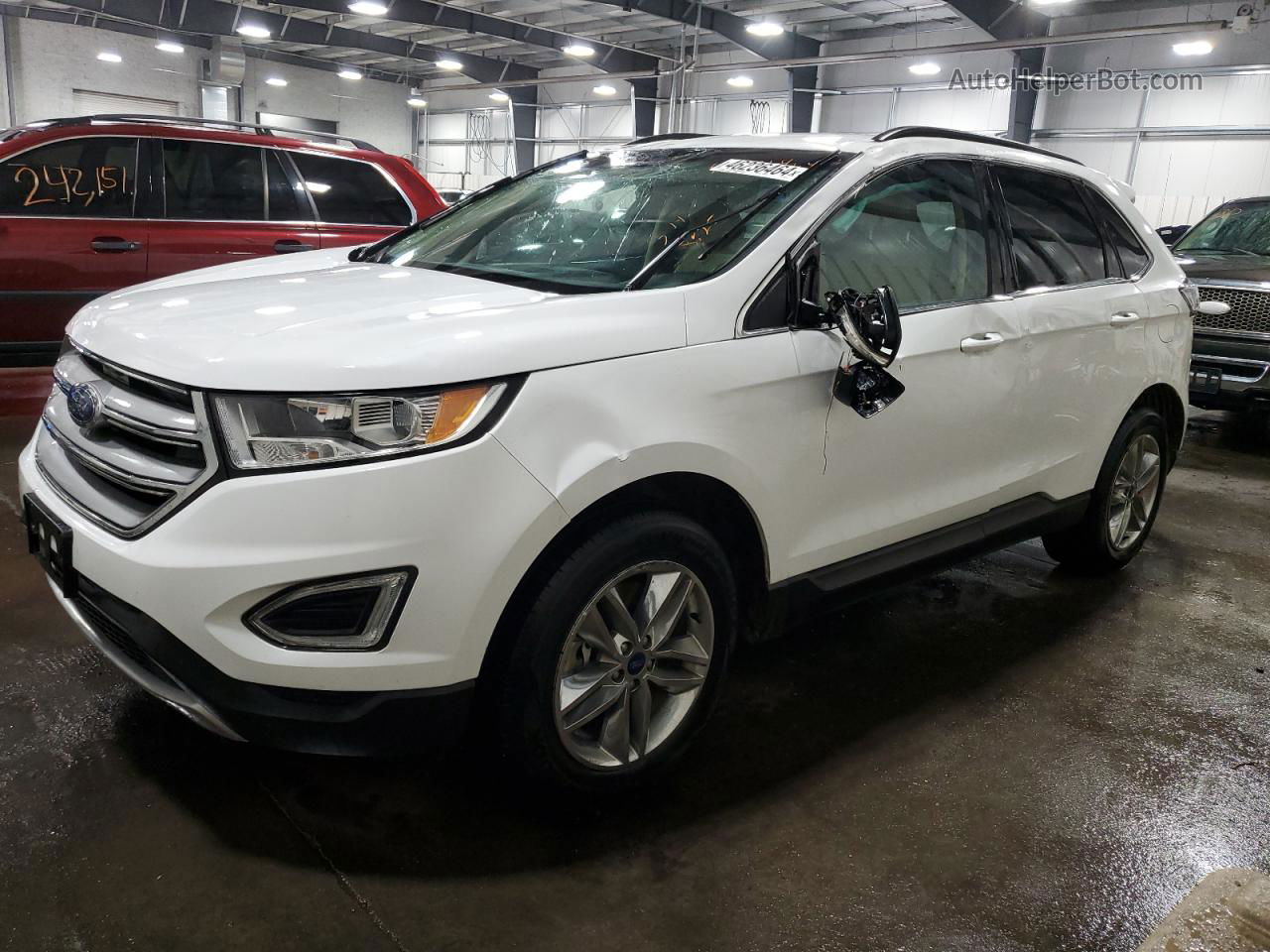 2016 Ford Edge Sel White vin: 2FMPK4J96GBB66850