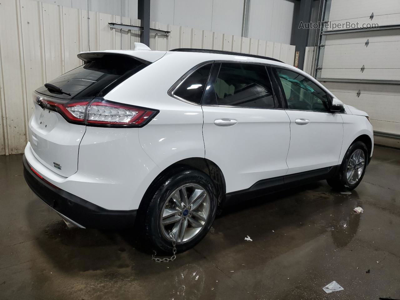 2016 Ford Edge Sel White vin: 2FMPK4J96GBB66850