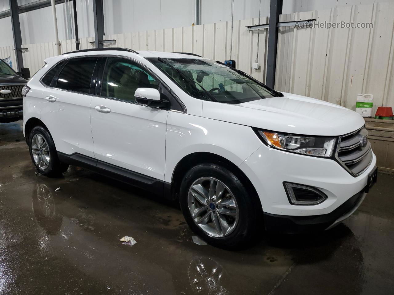 2016 Ford Edge Sel White vin: 2FMPK4J96GBB66850