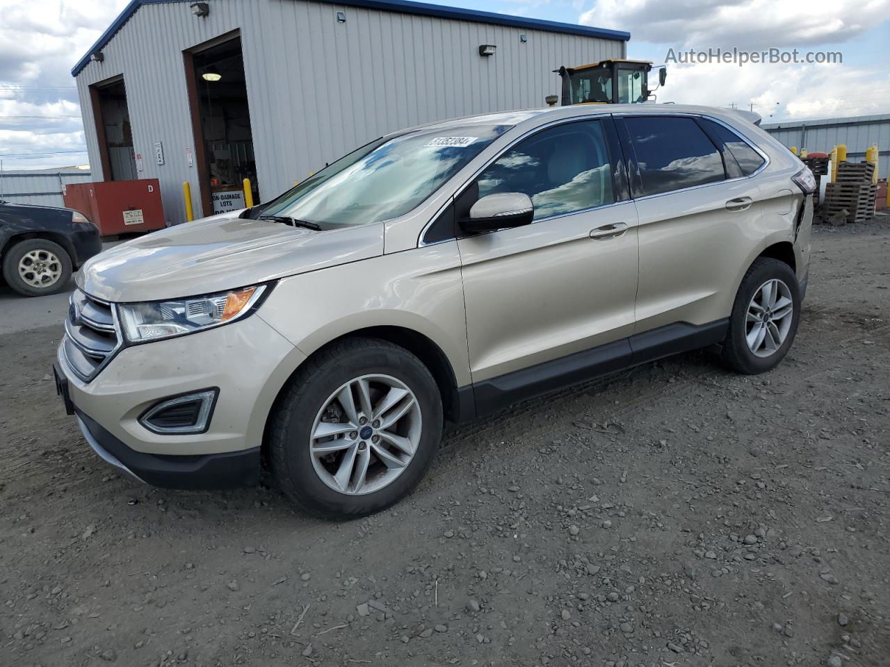 2017 Ford Edge Sel Beige vin: 2FMPK4J96HBB30495