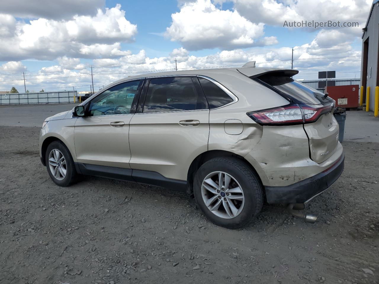 2017 Ford Edge Sel Beige vin: 2FMPK4J96HBB30495