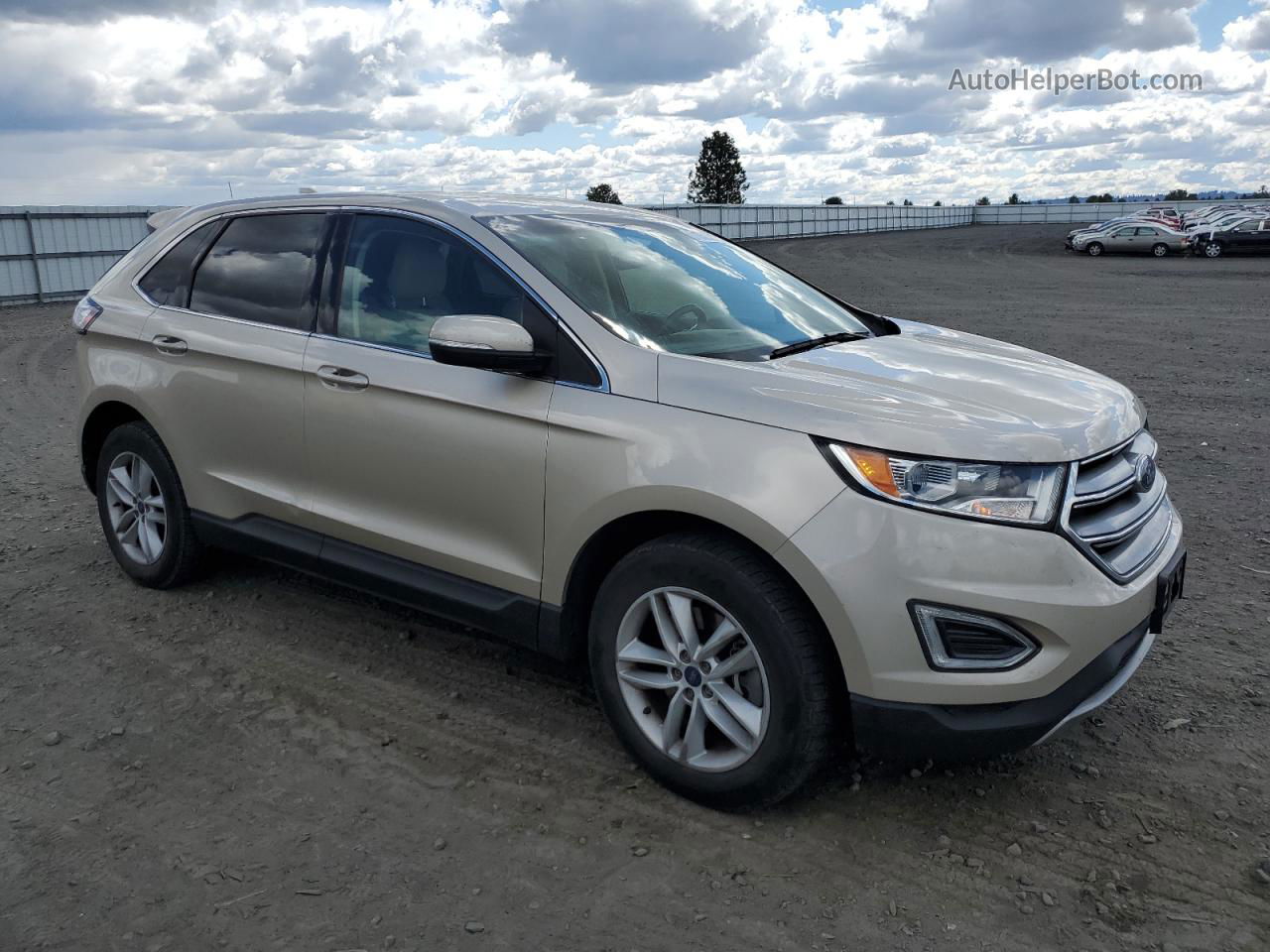 2017 Ford Edge Sel Beige vin: 2FMPK4J96HBB30495