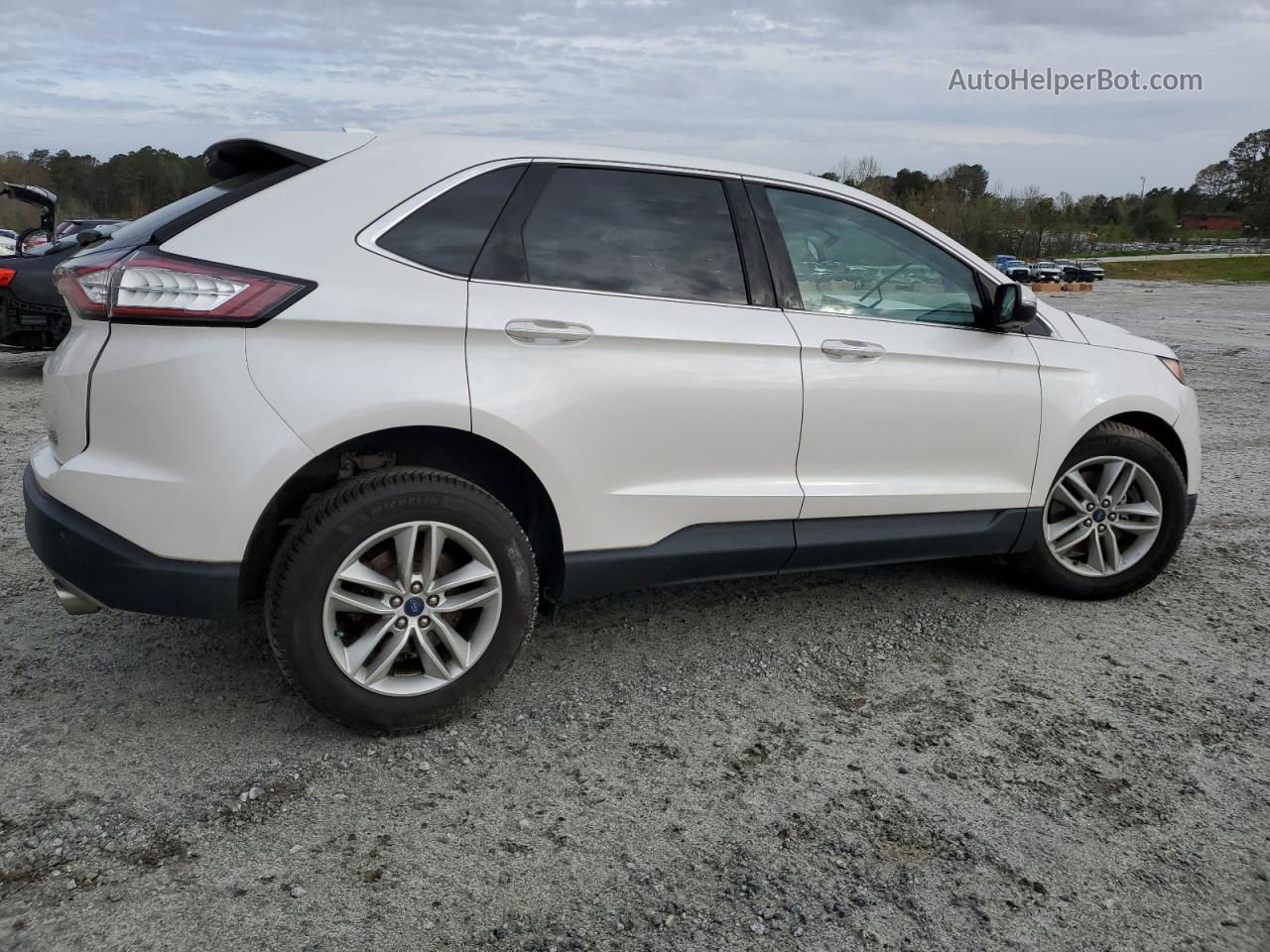 2017 Ford Edge Sel White vin: 2FMPK4J96HBB55106