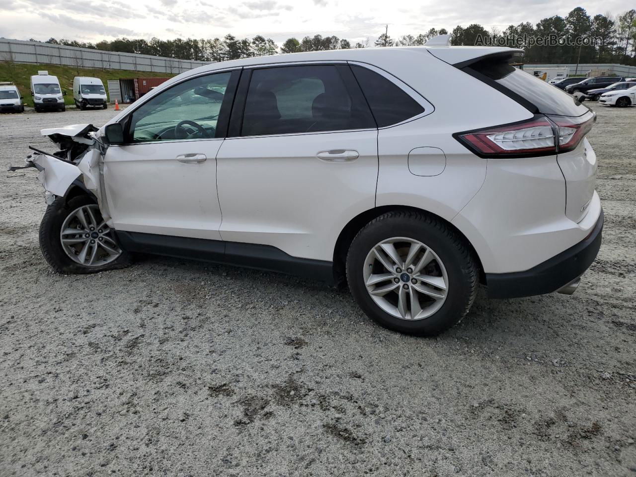 2017 Ford Edge Sel White vin: 2FMPK4J96HBB55106