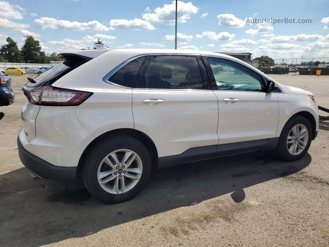 2017 Ford Edge Sel White vin: 2FMPK4J96HBC47767