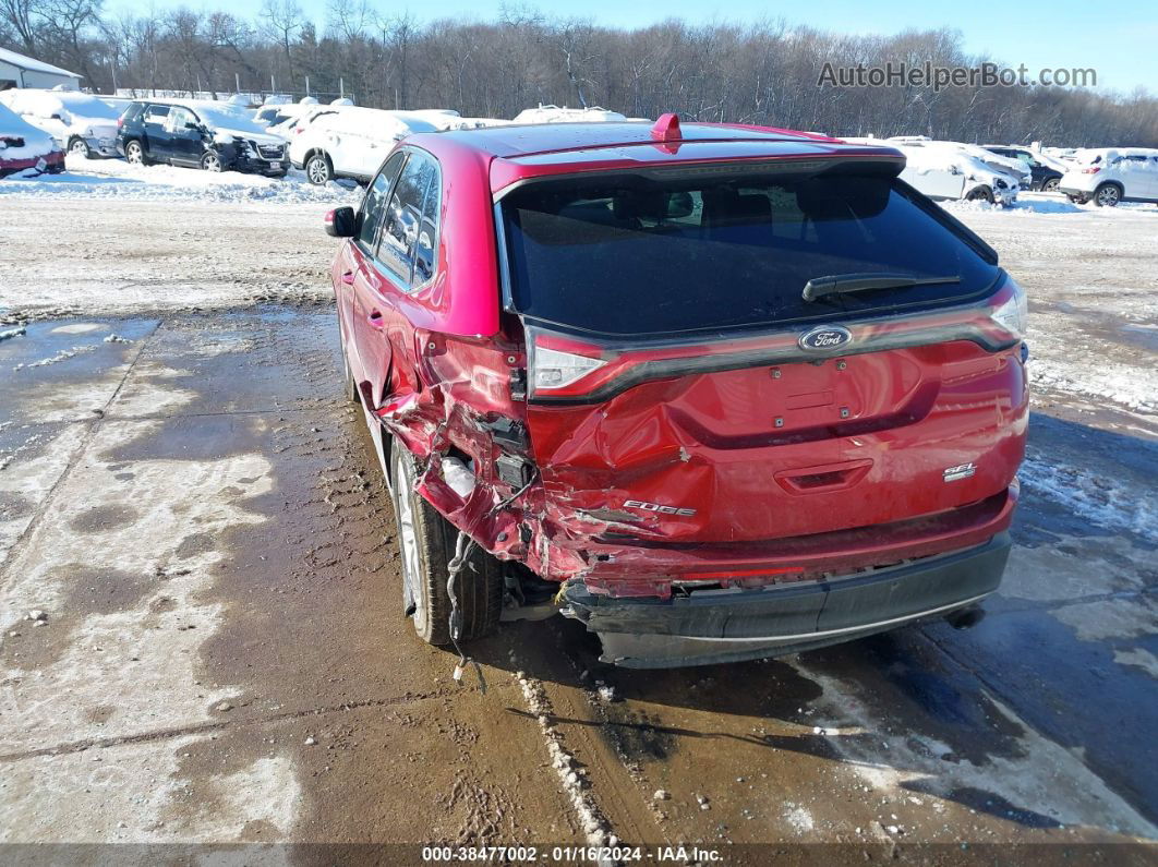 2018 Ford Edge Sel Burgundy vin: 2FMPK4J96JBB67035