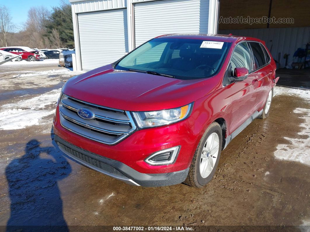 2018 Ford Edge Sel Burgundy vin: 2FMPK4J96JBB67035