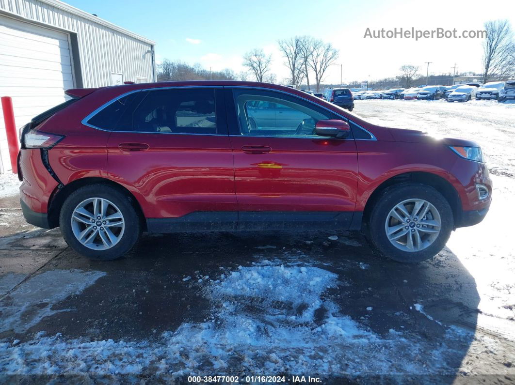 2018 Ford Edge Sel Burgundy vin: 2FMPK4J96JBB67035