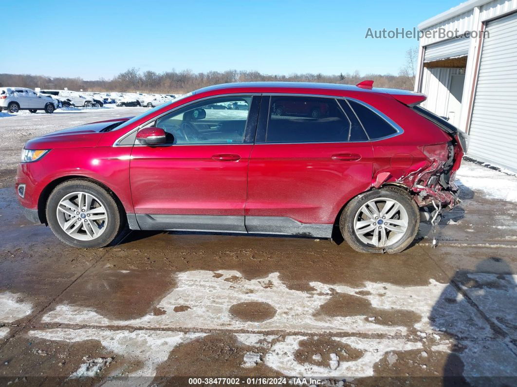 2018 Ford Edge Sel Burgundy vin: 2FMPK4J96JBB67035