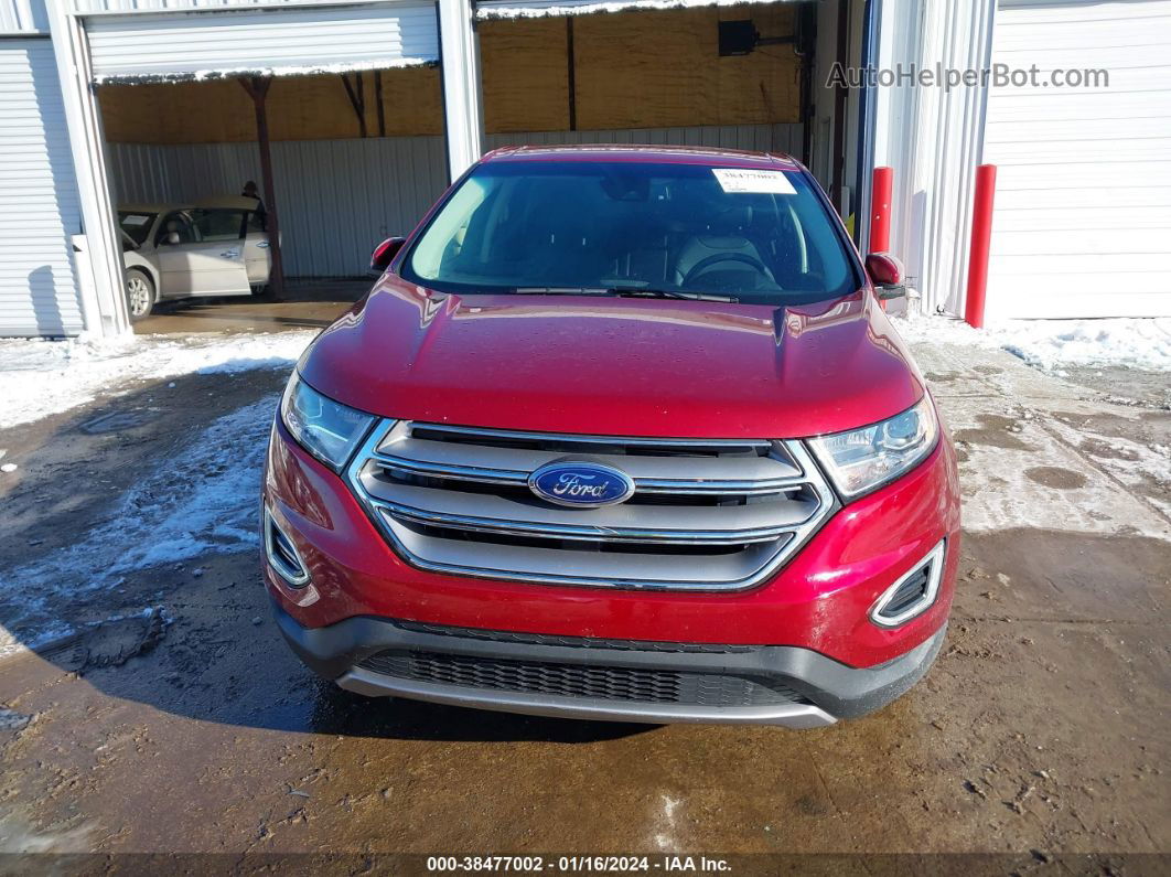 2018 Ford Edge Sel Burgundy vin: 2FMPK4J96JBB67035