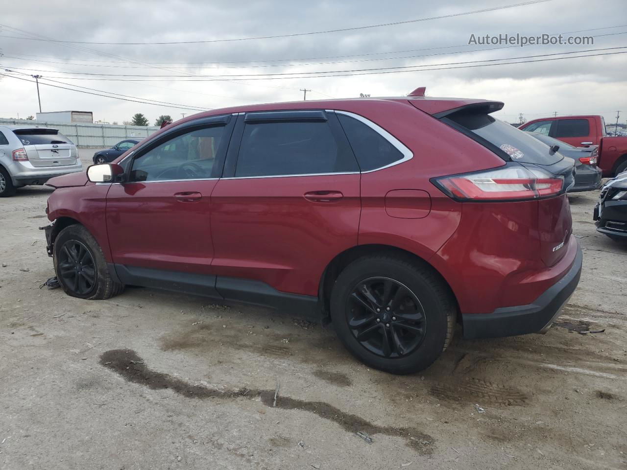 2019 Ford Edge Sel Maroon vin: 2FMPK4J96KBB31864