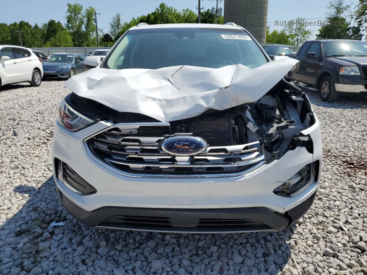 2019 Ford Edge Sel White vin: 2FMPK4J96KBB46073