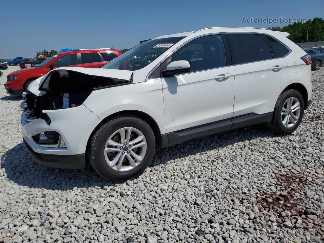 2019 Ford Edge Sel White vin: 2FMPK4J96KBB46073