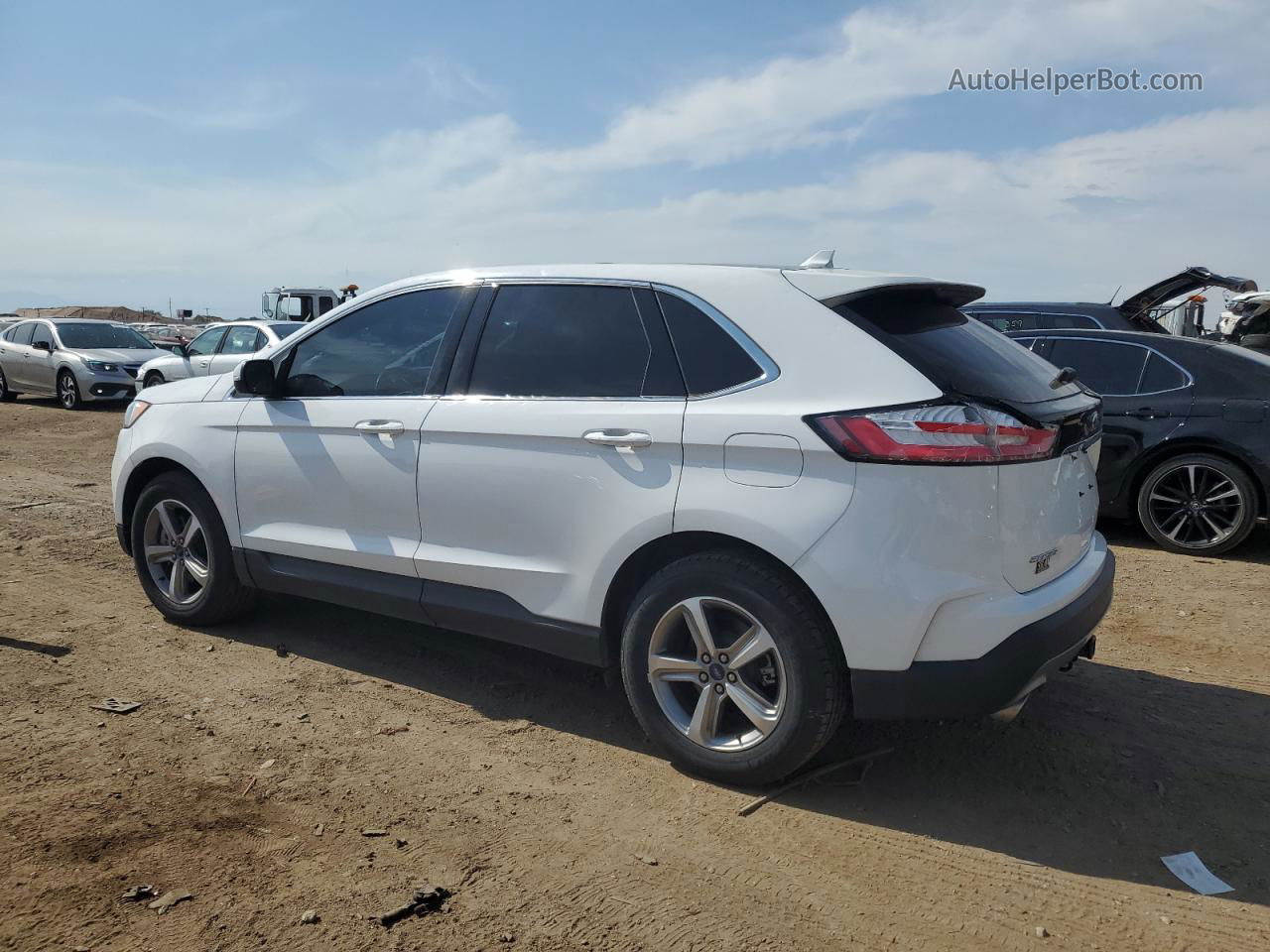 2019 Ford Edge Sel White vin: 2FMPK4J96KBC26151