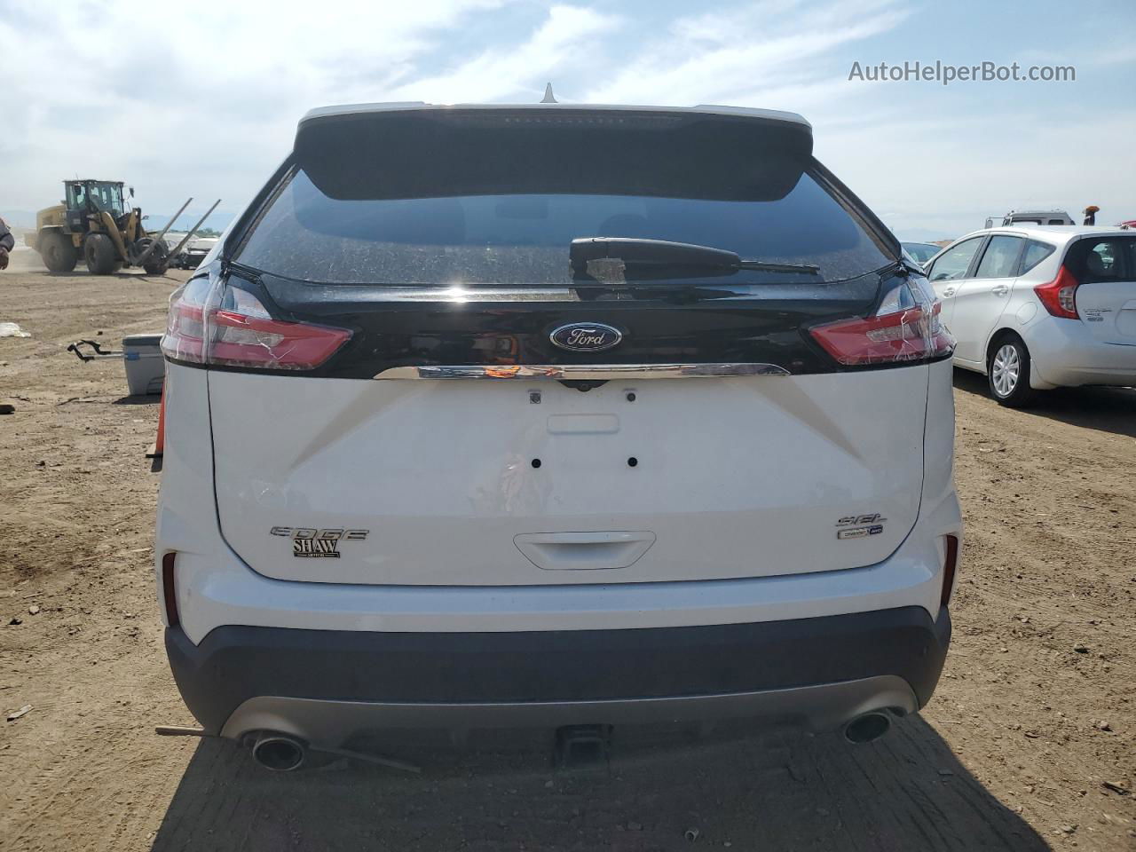 2019 Ford Edge Sel White vin: 2FMPK4J96KBC26151