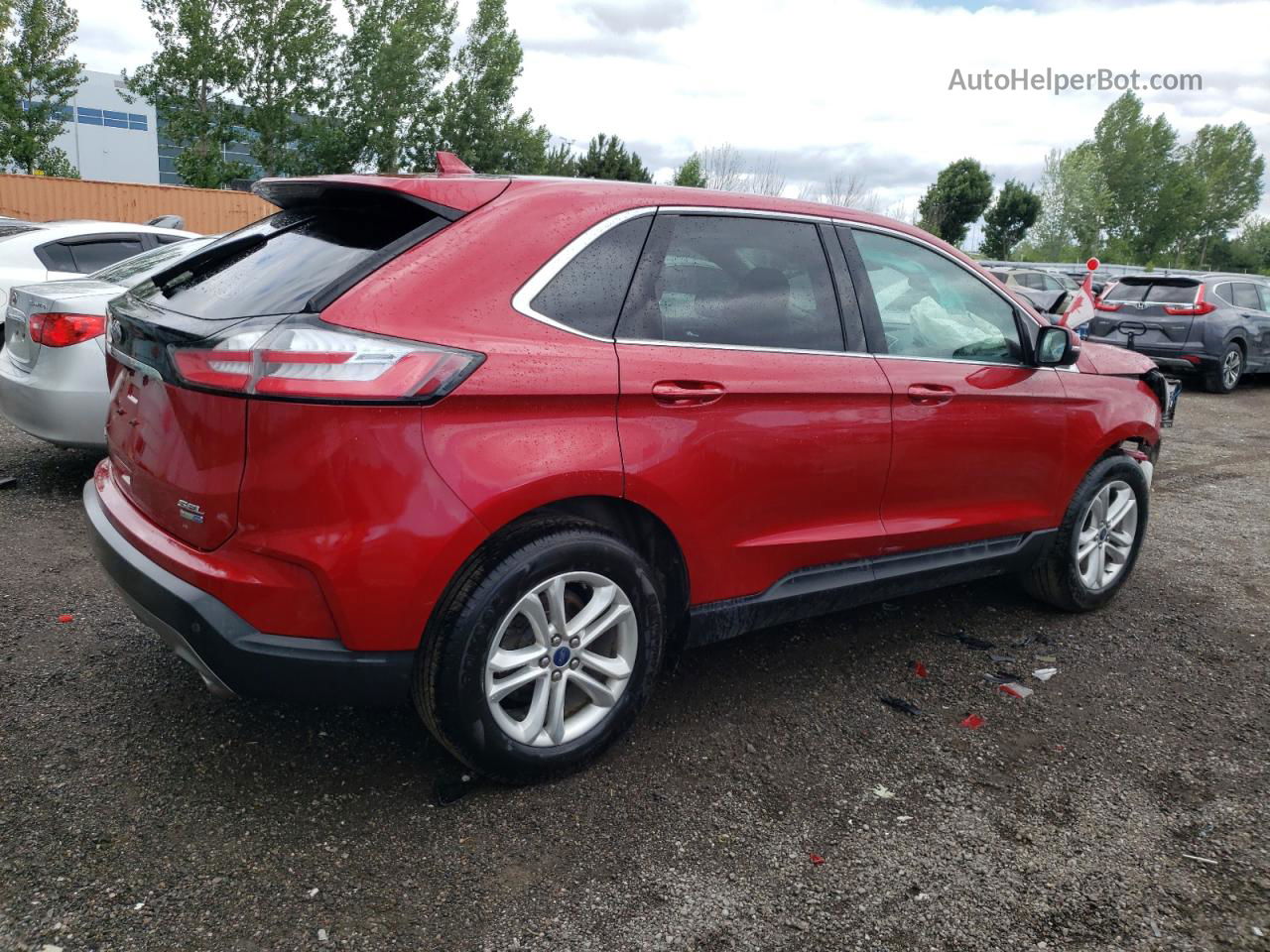 2020 Ford Edge Sel Red vin: 2FMPK4J96LBA02606