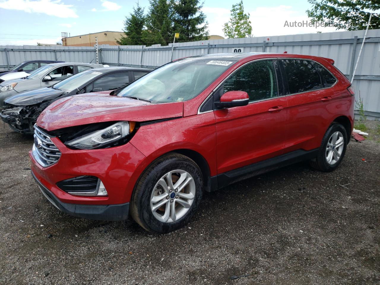 2020 Ford Edge Sel Red vin: 2FMPK4J96LBA02606