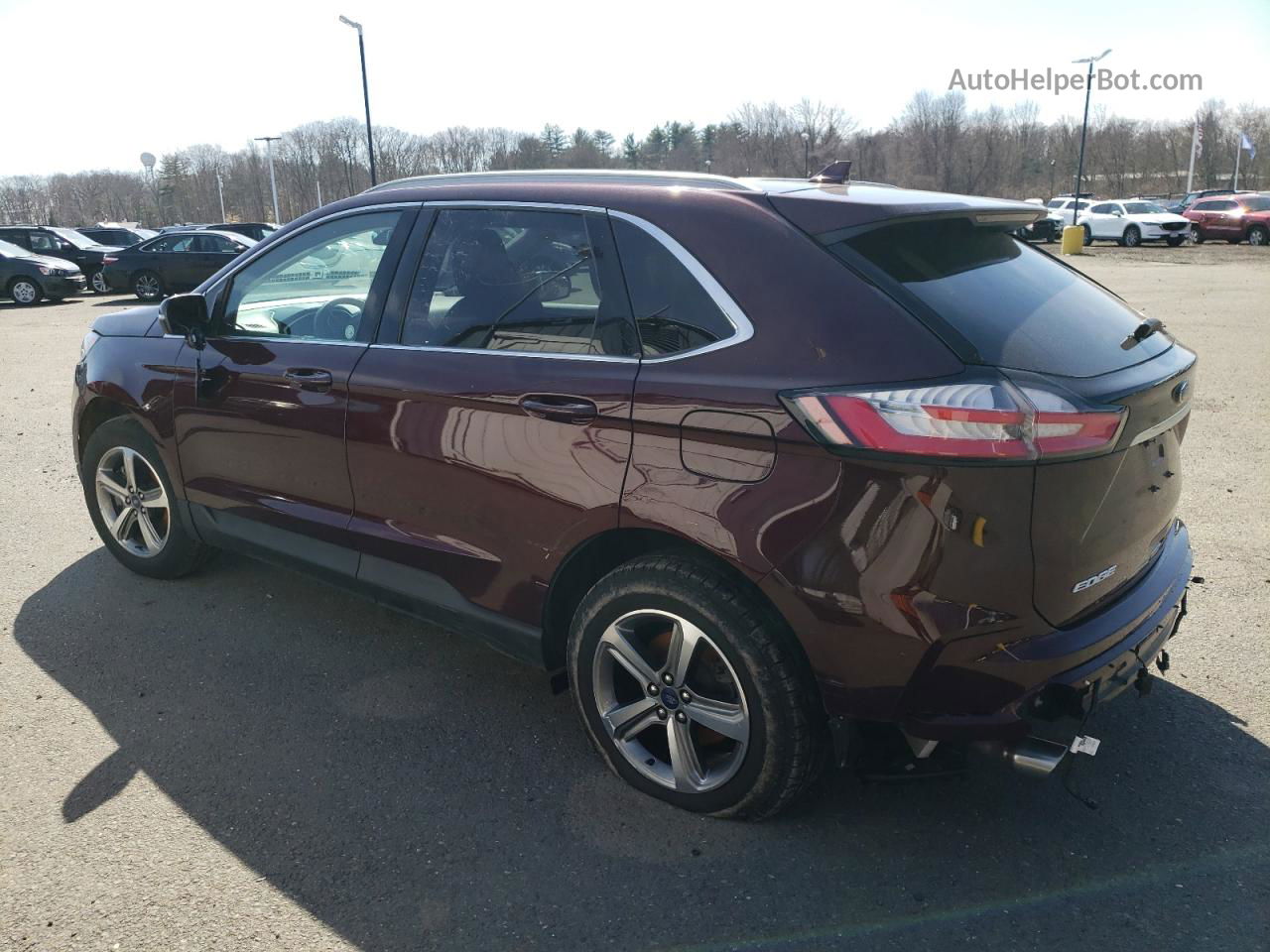 2020 Ford Edge Sel Maroon vin: 2FMPK4J96LBA83722