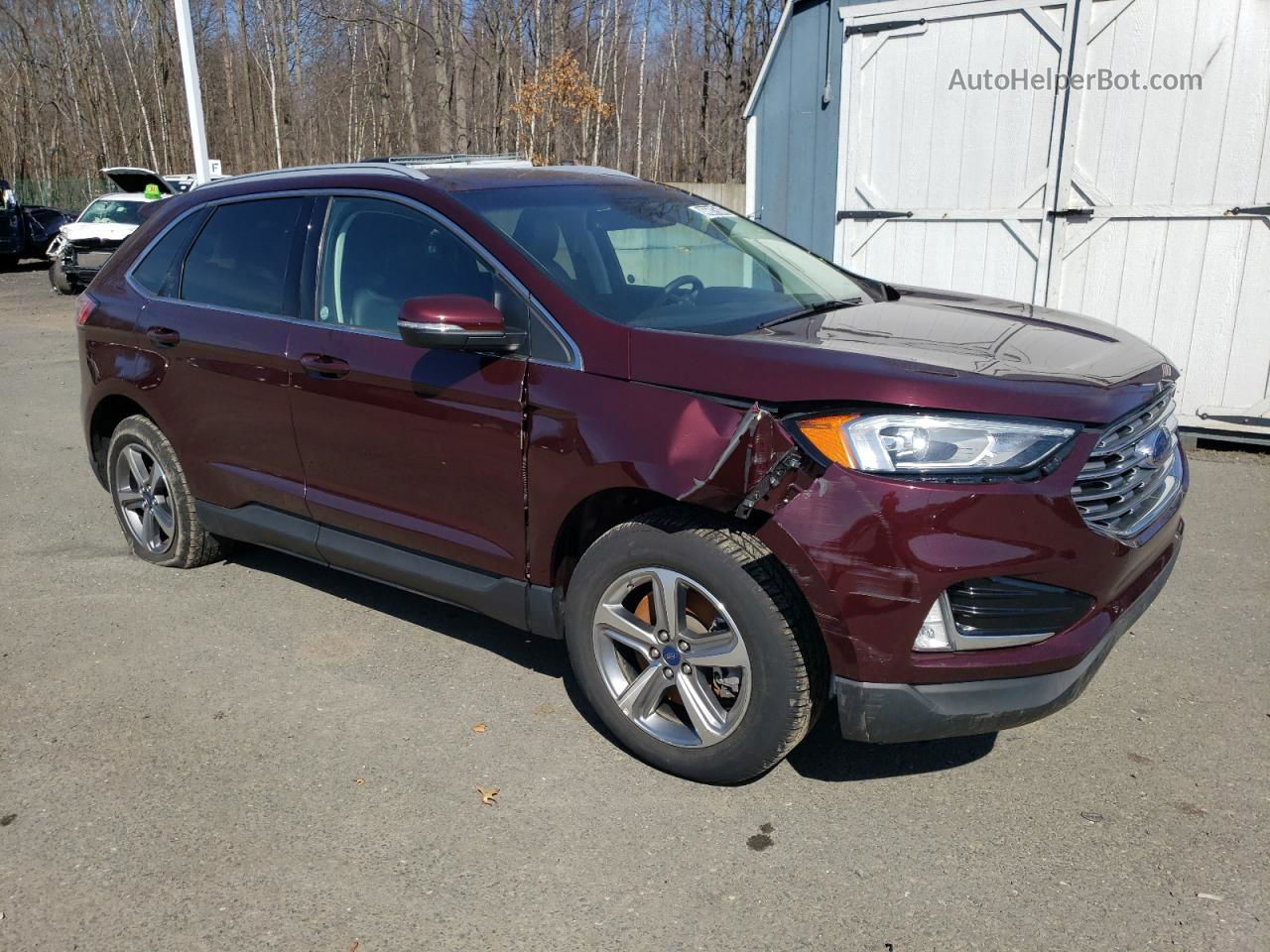 2020 Ford Edge Sel Maroon vin: 2FMPK4J96LBA83722