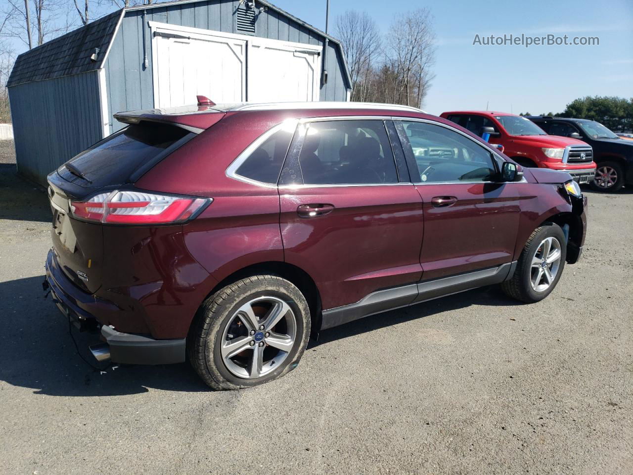 2020 Ford Edge Sel Maroon vin: 2FMPK4J96LBA83722