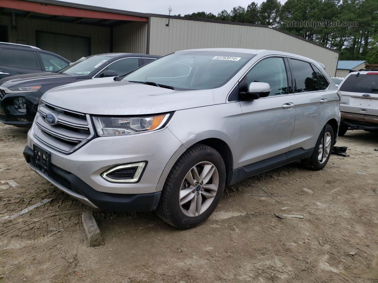 2016 Ford Edge Sel Silver vin: 2FMPK4J97GBB02235