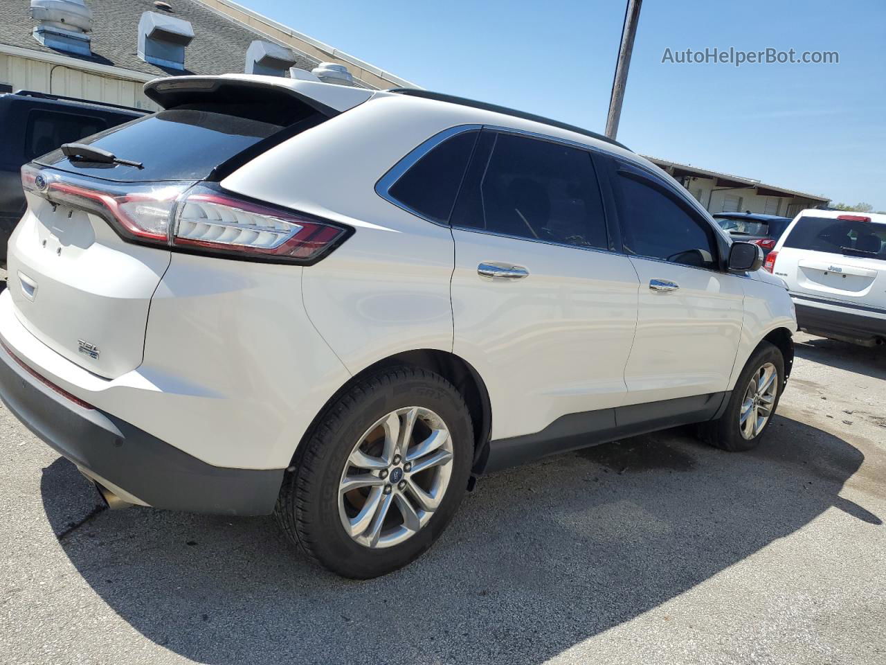 2016 Ford Edge Sel White vin: 2FMPK4J97GBB57736