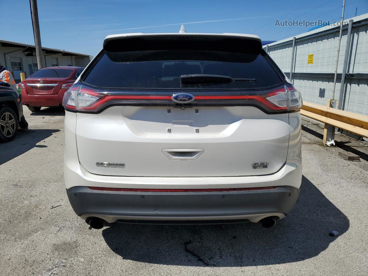 2016 Ford Edge Sel White vin: 2FMPK4J97GBB57736